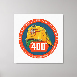 400 ~ "De trein die het pad instelt" - XL Canvas Afdruk