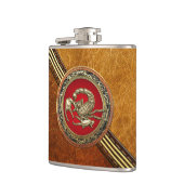 [400] Gangroodgulden Scorpion op rood Heupfles (Links)