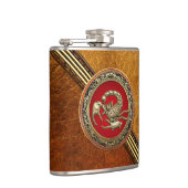 [400] Gangroodgulden Scorpion op rood Heupfles (Rechts)