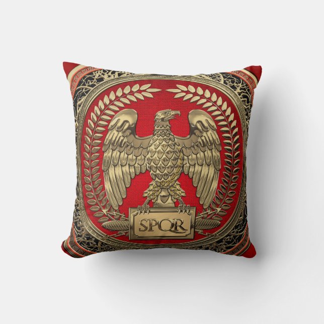 [400] Gold Roman Imperial Eagle Kussen (Voorkant)