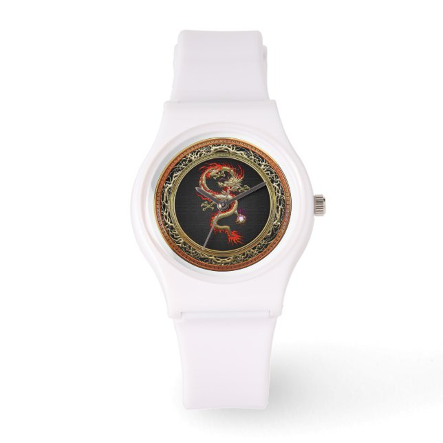 [400] Golden Chinese Dragon Fucanglong Horloge (Voorkant)