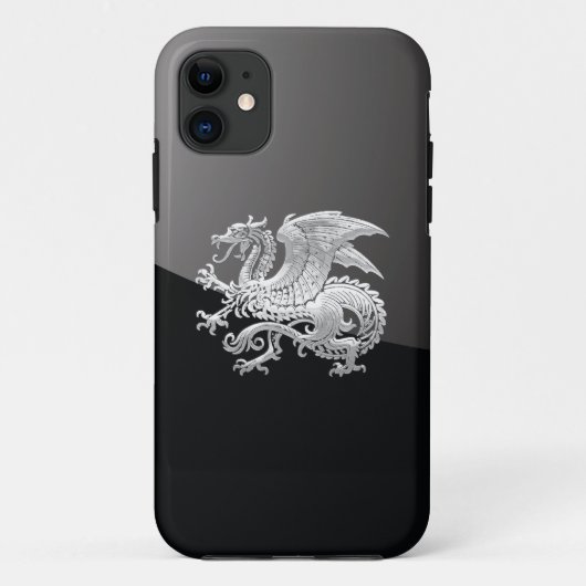 [400] IJslandse draak, Landvætir [Silver] Case-Mate iPhone Case (Achterkant)