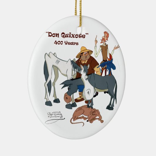 400 jaar Don Quichot @QUIXOTEdotTV Keramisch Ornament (Rechts)