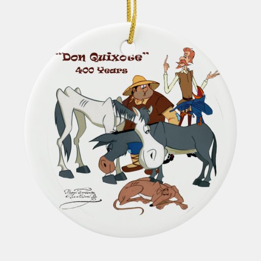 400 jaar Don Quichot @QUIXOTEdotTV Keramisch Ornament (Voorkant)