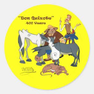 400 jaar Don Quichot @QUIXOTEdotTV Ronde Sticker