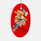 400 jaar met Dulcinea&Don Quichote @QUIXOTEdotTV Keramisch Ornament (Rechts)