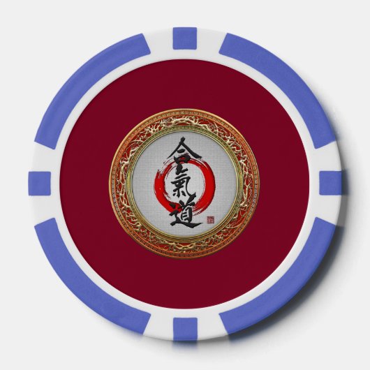 [400] Japanse kalligrafie - Aikido Poker Chips (Voorkant)
