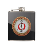 [400] Japanse kalligrafie - Karate-do Heupfles (Voorkant)