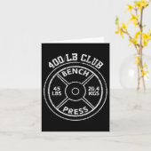 400 Lbs Pound Bench Press Club Gym Weightlifting P Kaart (Gele Bloem)