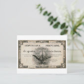 400 Livres French Revolution Assignat Bank Note Briefkaart (Staand voorkant)