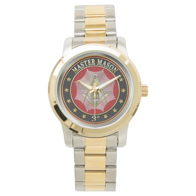 [400] Master Mason - 3rd graads Square & Compass Horloge (Voorkant)