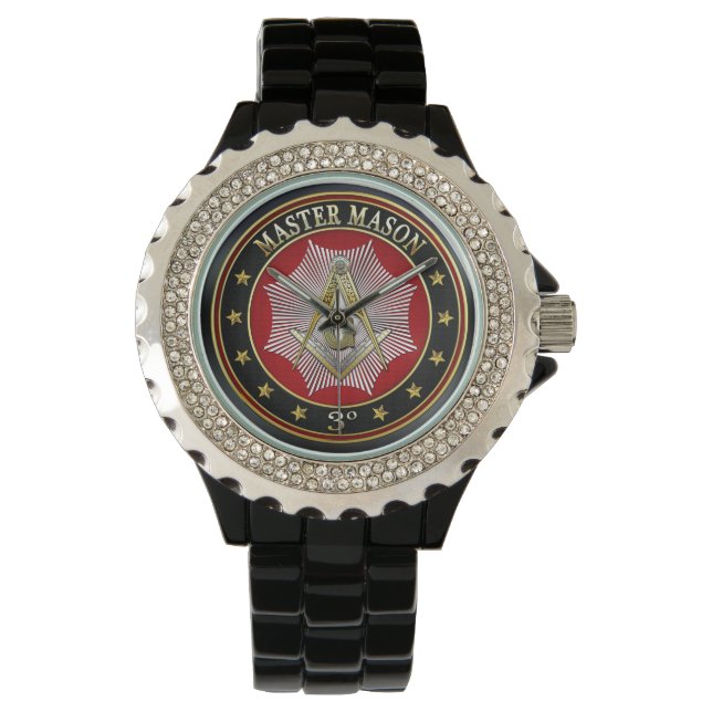 [400] Master Mason - 3rd graads Square & Compass Horloge (Voorkant)