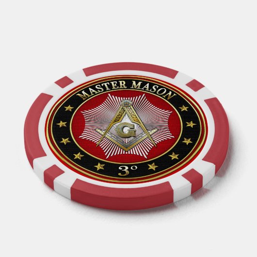 [400] Master Mason - 3rd graads Square & Compass Pokerchips (Enkel)