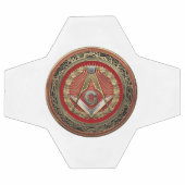 [400] Master Mason - Gold Square & Compass Voetbal (Enkel)
