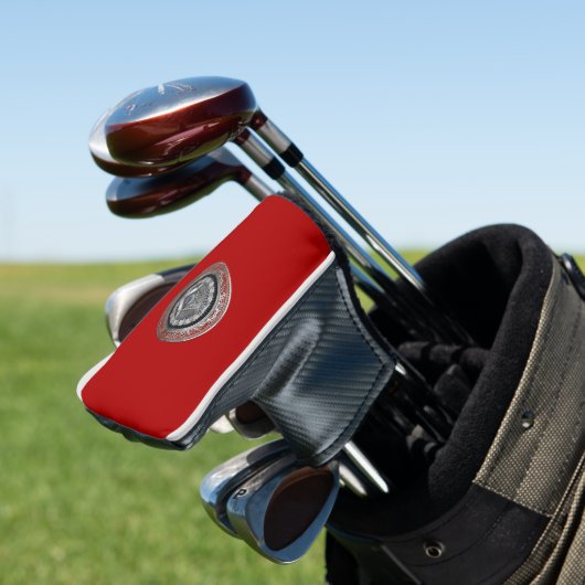 [400] Master Mason - Silver Square & Compass Golfheadcover (Insitu)