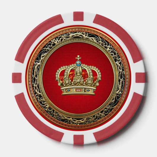 [400] Princess King-Queen Crown [Belg.Gold] Pokerchips (Voorkant)