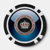 [400] Princess King-Queen Crown [Zilver] Poker Chips (Achterkant)