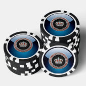 [400] Princess King-Queen Crown [Zilver] Poker Chips (Opstapeling)