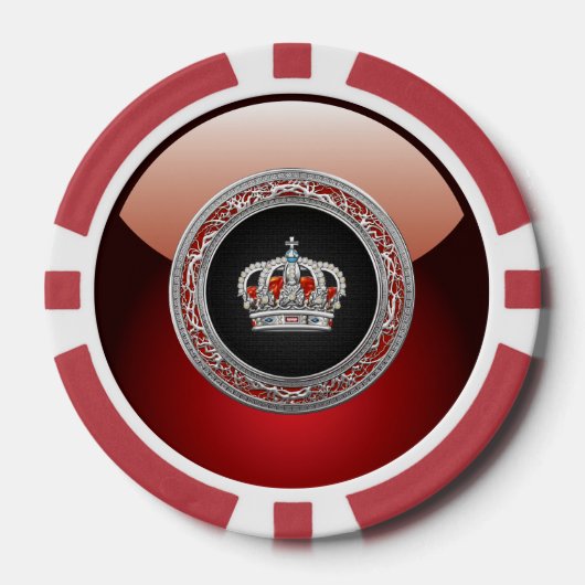 [400] Princess King-Queen Crown [Zilver] Pokerchips (Voorkant)
