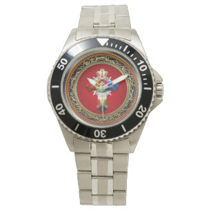 [400] Rooskleurig Kruis (nam Croix) toe op Rood & Horloge
