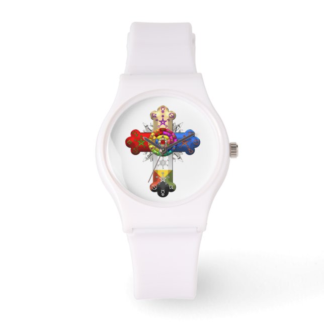 [400] Rosy Cross (Roos Croix) Horloge (Voorkant)