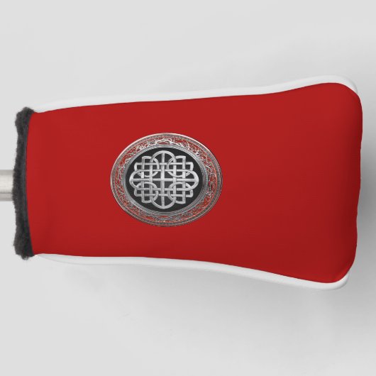 [400] Sacred Celtic Silver Knot Cross Golfheadcover (Voorkant)