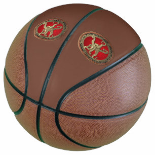 [400] Sacred Gold Octopus in Defensief Posture Basketbal