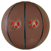 [400] Sacred Gold Octopus in Defensief Posture Basketbal (Verticaal)