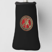 [400] Sacred Gold Octopus in Defensief Posture Golfheadcover (Draai 90)