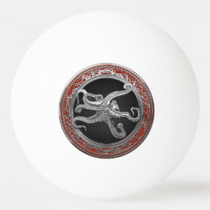[400] Sacred Silver Octopus in Defensief Posture Pingpongbal
