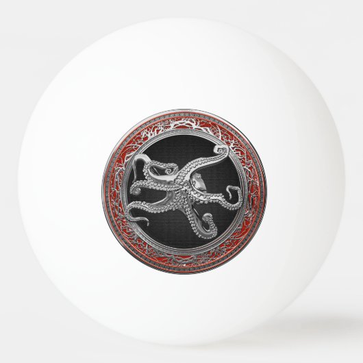[400] Sacred Silver Octopus in Defensief Posture Pingpongbal (Voorkant)