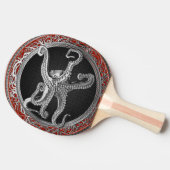 [400] Sacred Silver Octopus in Defensief Posture Tafeltennisbatje (Zijkant)