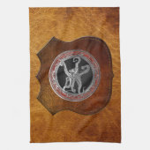 [400] Sacred Silver Octopus in Defensief Posture Theedoek (Verticaal)