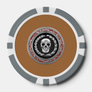 [400] Silver Skull Poker Chips