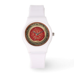 [400] Vegvisir - Viking Gold Magic Runass Horloge