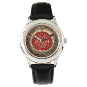 [400] Vegvisir - Viking Gold Magic Runass Horloge