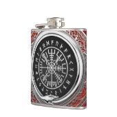 [400] Vegvisir - Viking Silver Magic Runass Heupfles (Links)