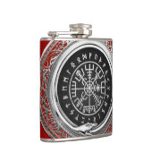 [400] Vegvisir - Viking Silver Magic Runass Heupfles (Rechts)