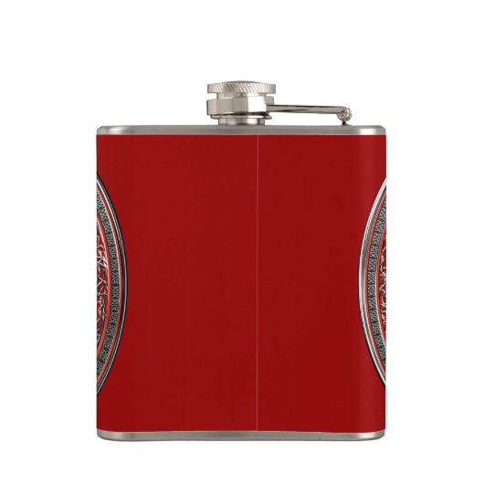 [400] Vegvisir - Viking Silver Magic Runass Heupfles (Achterkant)