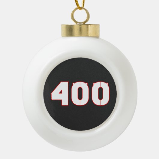 400 Zahl Keramische Bal Ornament (Voorkant)