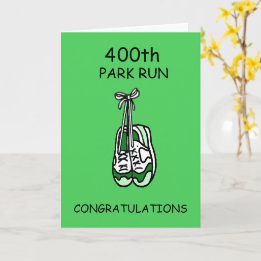 400th Park Run Congratulations Kaart (Gele Bloem)