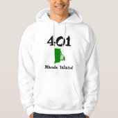 401, Area Code of Rhode Island Hoodie (Voorkant)