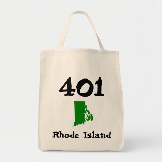 401, Area Code of Rhode Island Tote Bag (Voorkant)