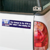401k Zakgeld bumpersticker (Op Truck)