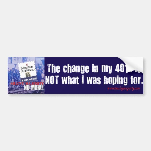 401k Zakgeld bumpersticker (Voorkant)