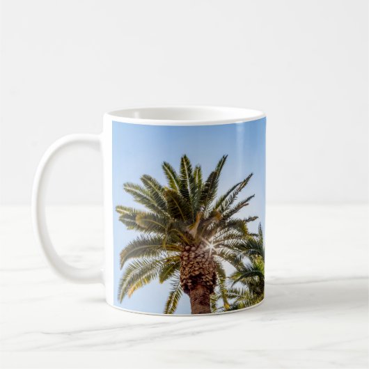 4024-palmboom met Sunburst Coffee Mok (Links)