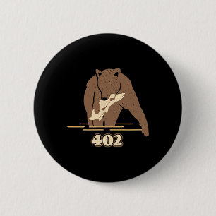402 Vissen Beer Fat Brown Grizzly Lover Beartober Ronde Button 5,7 Cm