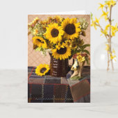 4038 Zonnebloem Bouquet-sympathikaart Kaart (Gele Bloem)