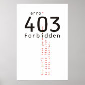 403 poster van verboden realiteit (Voorkant)