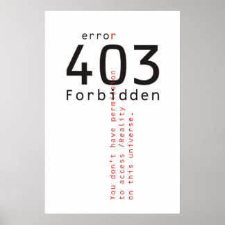 403 poster van verboden realiteit